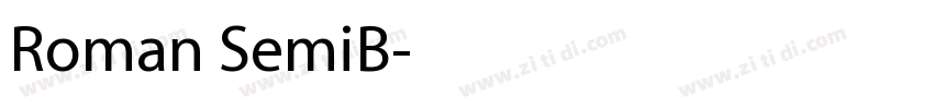 Roman SemiB字体转换
